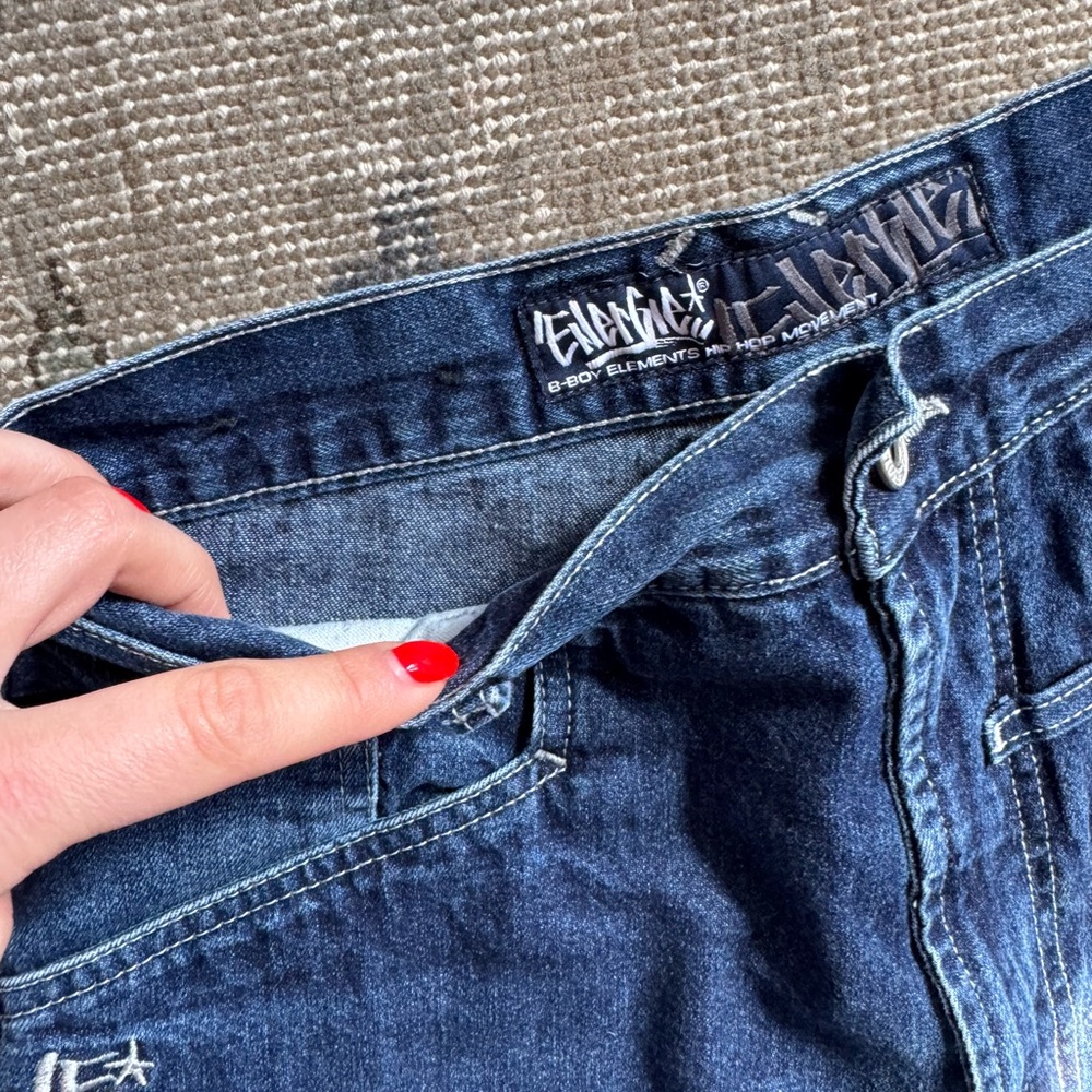 Evisu Men's Dark Blue Boot Cut Jeans